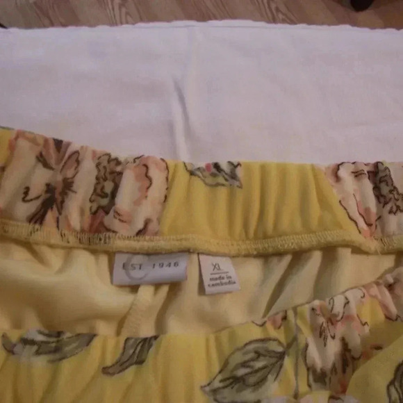 Women's Pastel Yellow Cottagecore Peasant Pairie Coastal Fairycore Maxi Skirt XL - Picture 5 of 8